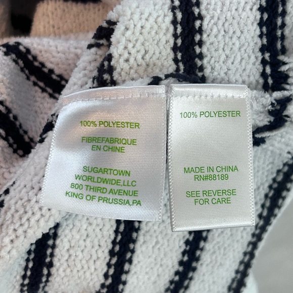 Lilly Pulitzer Calloway Chenille Black and White Striped Sweater. - Picture 6 of 15